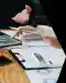 une cliente qui parle à son expert-comptable